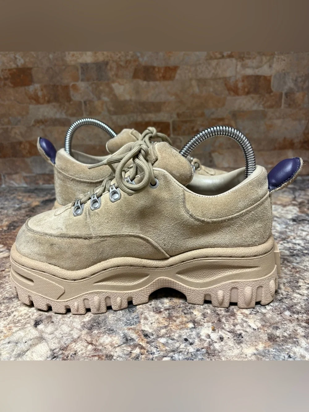 Eytys Angel Shoes Beige Tan Suede Womens Size 7